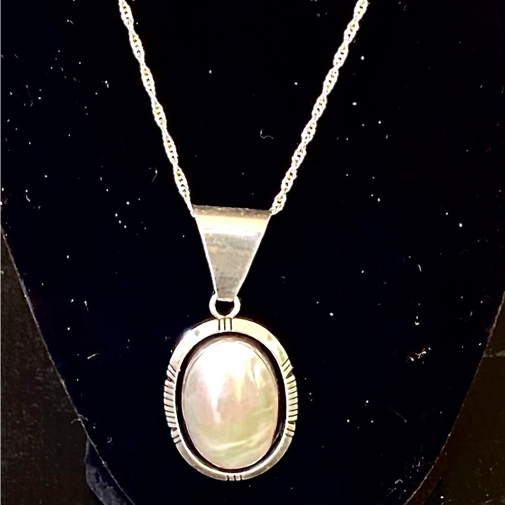 Carol Felley Sterling Silver Large Mabe Pearl Pendant